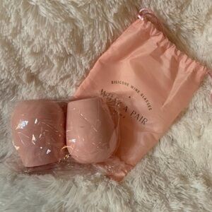 ODEME SILICONE SET OF 2 WINE ALL OCCASION DRINK GLASSES - NWT